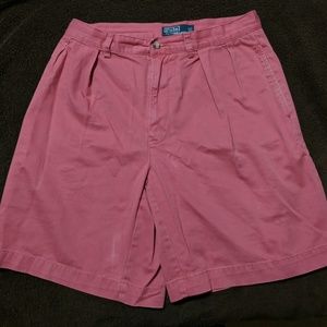 Ralph Lauren Shorts Waist 33 Red color